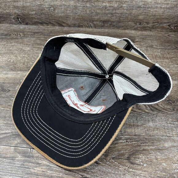 Drake Hat Cap Snap Back Mens One Size Brown White Mesh Trucker Patch Embroidered - Picture 5 of 6